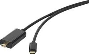 USB / Mini-DisplayPort kabel Renkforce [1x USB-C™ zástrčka - 1x mini DisplayPort zástrčka] černá 0.50 m