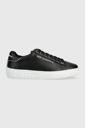 Kožené sneakers boty Karl Lagerfeld KL61018A KUPSOLE III KC černá barva