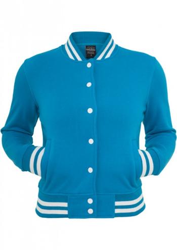 Urban Classics Ladies College Sweatjacket turquoise - M