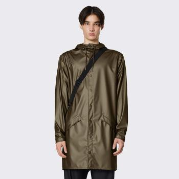 Khaki voděodolný kabát Long Jacket – XS