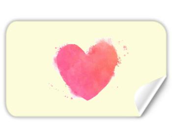 Samolepky obdelník - 5 kusů watercolor heart