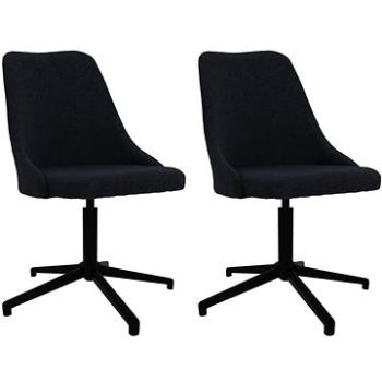 Otočné jídelní židle 2 ks černé textil, 330904 (330904)