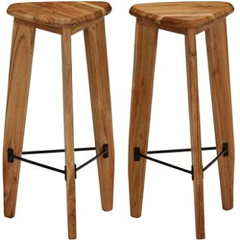 Barové stoličky 2 ks masivní akáciové dřevo (246017)