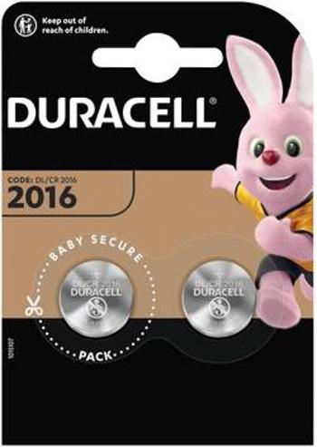 Knoflíkový článek CR 2016 lithiová Duracell Elektro 2016 90 mAh 3 V 2 ks