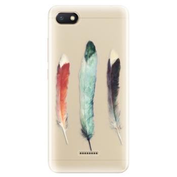 Odolné silikonové pouzdro iSaprio - Three Feathers - Xiaomi Redmi 6A