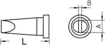 Pájecí hrot Weller LT-A, dlátový, rovný, 1,6 mm