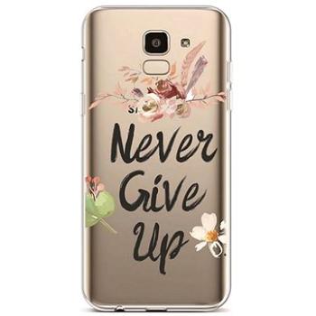 TopQ Samsung J6 silikon Never Give Up 37886 (Sun-37886)