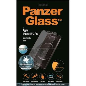 PanzerGlass Edge-to-Edge Antibacterial pro Apple iPhone 12/12 Pro černé s Anti-Glare vrstvou (2720)