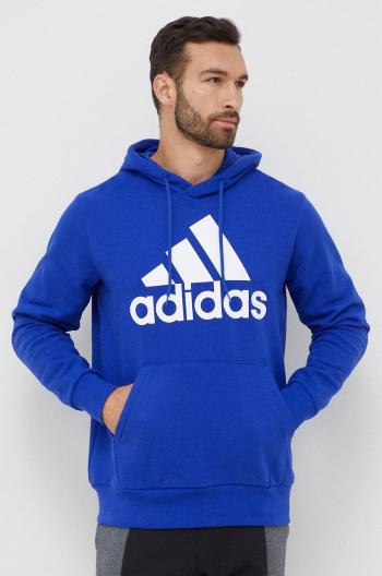 Bavlněná mikina adidas pánská, s kapucí, s potiskem