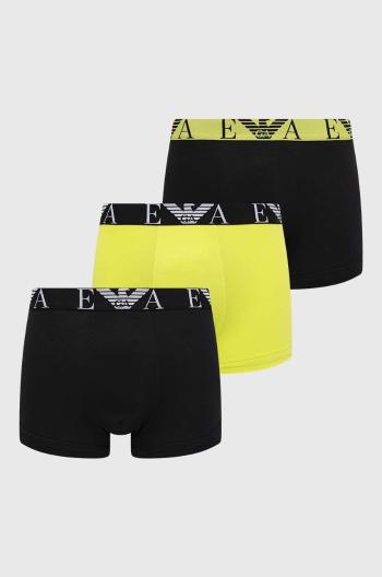 Boxerky Emporio Armani Underwear 3-pack pánské, černá barva