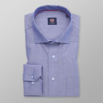 Pánská klasická košile modré barvy s hladkým vzorem 14742 198-204 / XXL (45/46)
