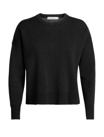 dámský merino svetr ICEBREAKER Wmns Carrigan Sweater Sweatshirt, Black velikost: XL