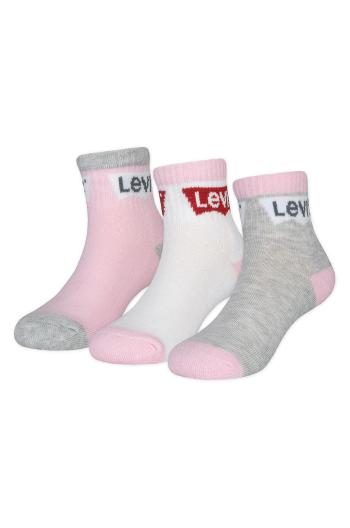 Dětské ponožky Levi's růžová barva