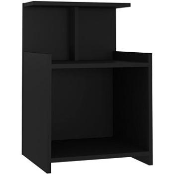 SHUMEE Noční stolek černý 40 × 35 × 60 cm dřevotříska, 806177 (806177)