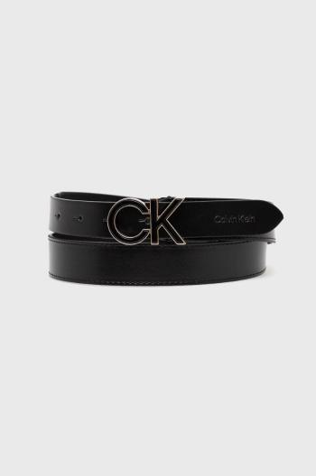 Kožený pásek Calvin Klein dámský, černá barva