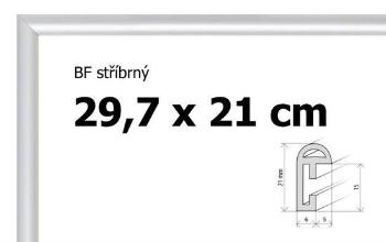 BFHM Plastový rám 29,7x21cm A4 - stříbrný