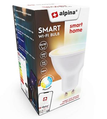 ALPINA Chytrá žárovka LED WIFI bílá stmívatelná GU10ED-225434