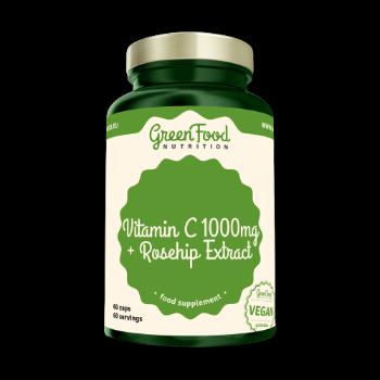 GreenFood Nutrition Vitamín C 1000 mg + Extrakt ze šípků 60 kapslí