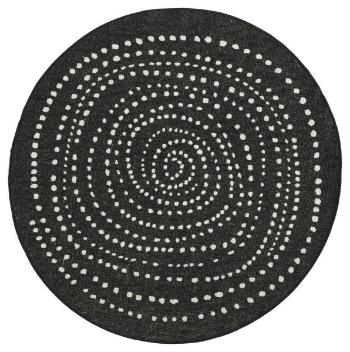 NORTHRUGS - Hanse Home koberce Kusový koberec Twin-Wendeteppiche 103109 schwarz creme kruh - 140x140 (průměr) kruh cm Černá