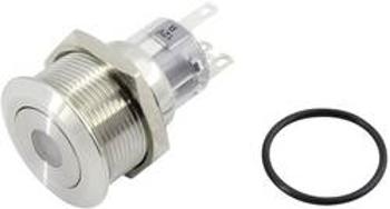 Tlačítkový spínač TRU COMPONENTS TC-GQ22-A-11ZD/R/12V/S203, 250 V, 5 A, nerezová ocel, 1 ks