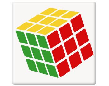 Magnet čtverec plast Rubikova kostka
