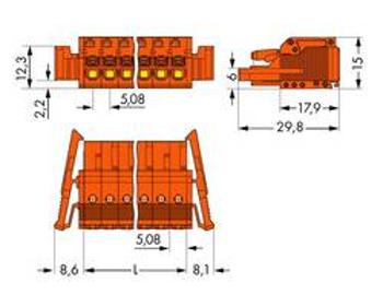 Zásuvkový konektor na kabel WAGO 2231-313/037-000, 82.74 mm, pólů 13, rozteč 5.08 mm, 25 ks