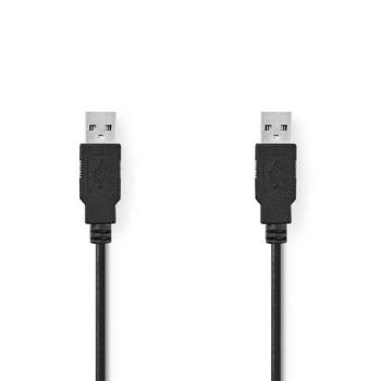 Nedis CCGT60000BK20 - USB 2.0 kabel | A Zástrčka - A Zástrčka | 2,00 m | Černá barva