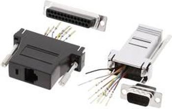 D-SUB adaptér MH Connectors DA9-PMJ8-M-K-RC, D-SUB zástrčka 9pólová - RJ45 zásuvka, 1 ks