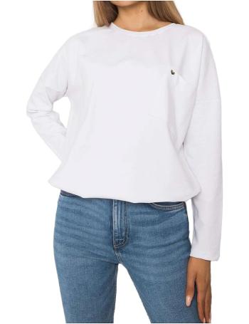 Bílé dámské tričko s náprsní kapsou vel. L/XL