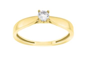 Brilio Nadčasový zásnubní prsten ze žlutého zlata GR114YAU 48 mm