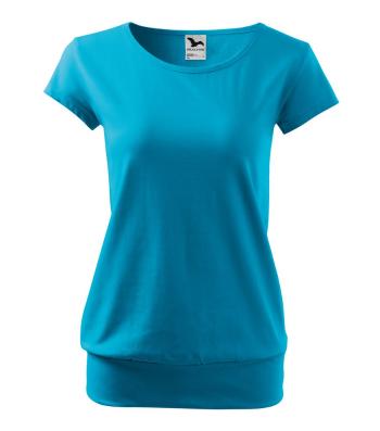 MALFINI Dámské tričko City - Tyrkysová | XL