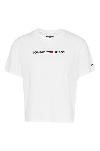 Tommy Hilfiger Tommy Jeans dámské bílé tričko ORGANIC COTTON LOGO T-SHIRT