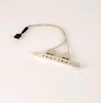 Gembird vývod 2x USB z MB na záslepku skříně, kabel 25cm, bulk