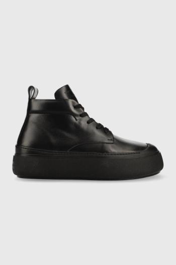 Kožené sneakers boty Tiger Of Sweden Buffe černá barva