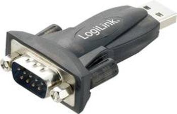 Adaptér AU0002E LogiLink USB 2.0 USB/sériový, 9-pinový, černý