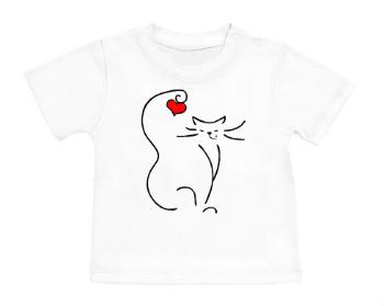 Tričko pro miminko Love cat