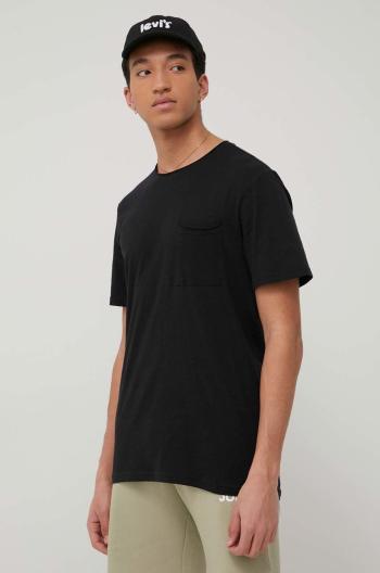 Bavlněné tričko Only & Sons černá barva, hladký