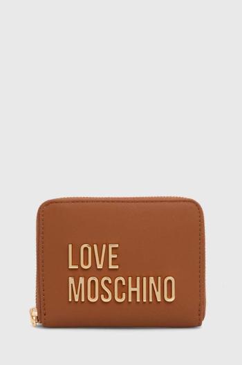 Peněženka Love Moschino hnědá barva, JC5613PP1LKD0000