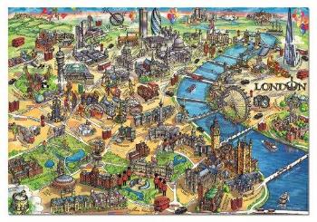EDUCA Puzzle Mapa Londýna 500 dílků