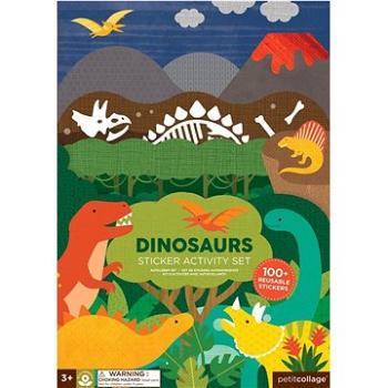 Petit Collage Znovupoužitelné samolepky se scénou Dinosauři (0758524449262)