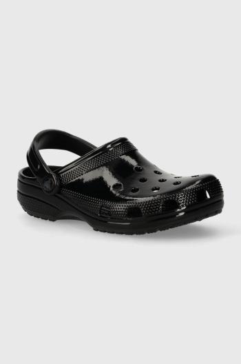 Pantofle Crocs Classic High Shine Clog dámské, černá barva, 209609