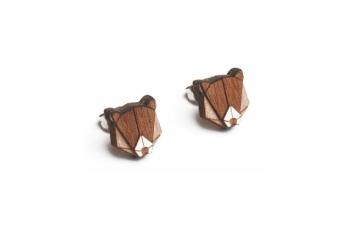 Dřevěné náušnice Bear Earrings s možností výměny či vrácení do 30 dnů zdarma