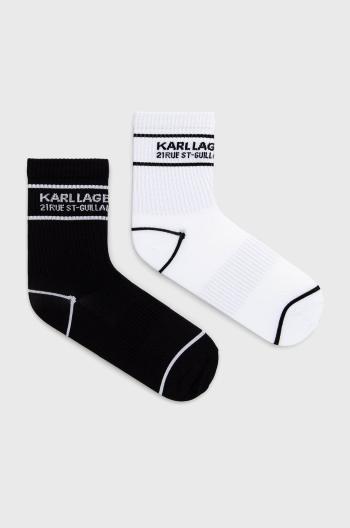 Ponožky Karl Lagerfeld (2-pack) dámské, černá barva