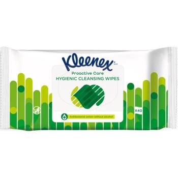 Kleenex Antibacterial Wet Wipes vlhčené ubrousky bez alkoholu 40 ks