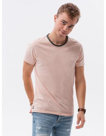 Pánské jednobarevné tričko ARCHI broskvová barva