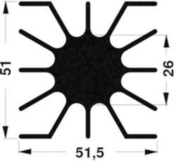 LED chladič Fischer Elektronik SK 46 20 ME 10100515, 2.47 K/W, (d x š x v) 51.5 x 51 x 20 mm