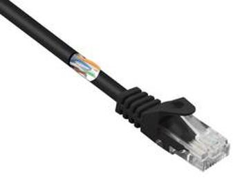 Síťový kabel RJ45 Basetech BT-2270740, CAT 5e, U/UTP, 10.00 m, černá