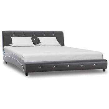 Rám postele šedý umělá kůže 140x200 cm (280324)