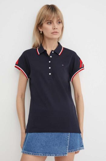 Polo tričko Tommy Hilfiger tmavomodrá barva, WW0WW41285