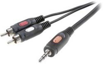 Cinch / jack audio kabel SpeaKa Professional SP-7869792, 10.00 m, černá